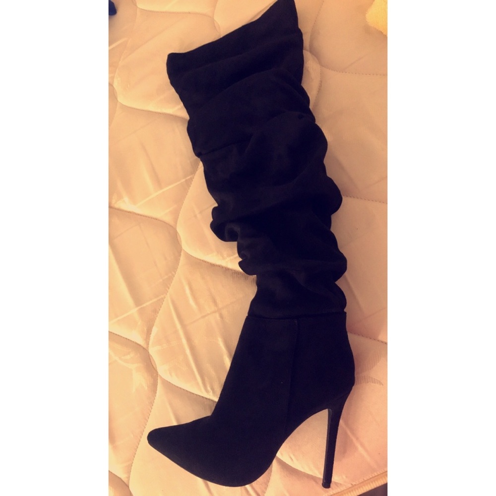 Black thigh high/over the knee boots